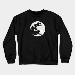 Full Moon Transparent Plains / Seas Crewneck Sweatshirt